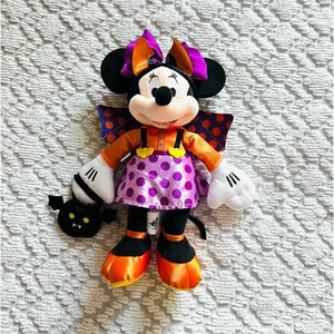 Disney Original Minnie Mouse Halloween Outfit Stuffed Animal Plush 15 inches